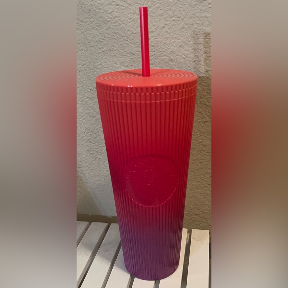 STARBUCKS 24 oz Cold Cup Tumbler Pink and Purple NEW!